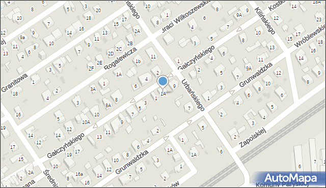 Dąbrowa Górnicza, Gałczyńskiego Konstantego Ildefonsa, 1A, mapa Dąbrowa Górnicza