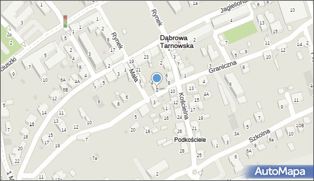Dąbrowa Tarnowska, Garbarska, 2, mapa Dąbrowa Tarnowska