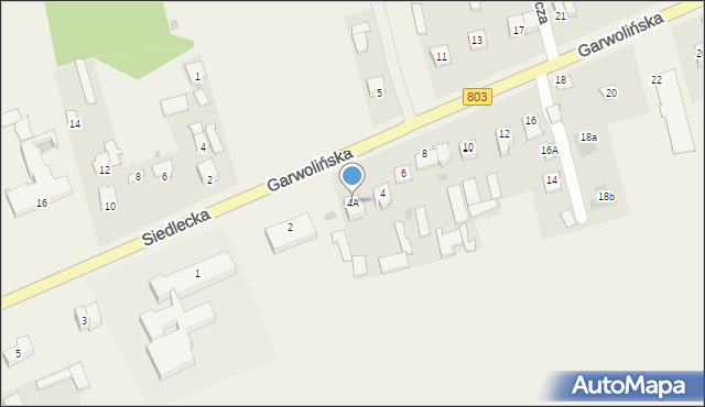Dąbrówka-Ług, Garwolińska, 4A, mapa Dąbrówka-Ług