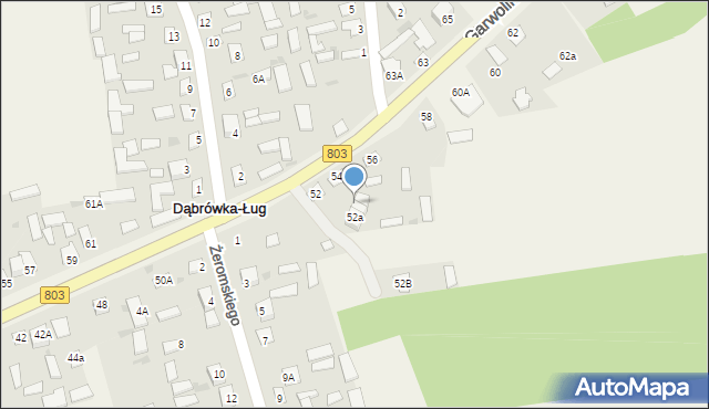 Dąbrówka-Ług, Garwolińska, 54A, mapa Dąbrówka-Ług