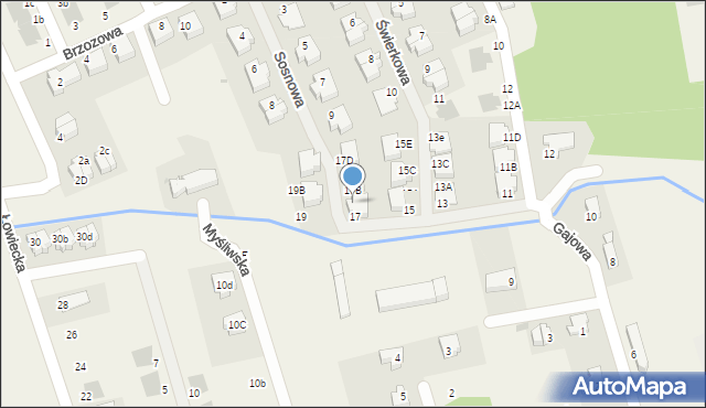 Długołęka, Gajowa, 17A, mapa Długołęka