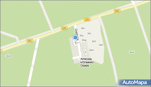 Drawsko, Gajówka, 3, mapa Drawsko