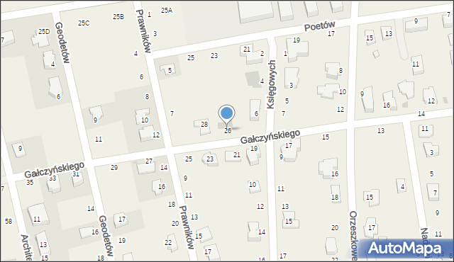 Duchnice, Gałczyńskiego Konstantego Ildefonsa, 26, mapa Duchnice