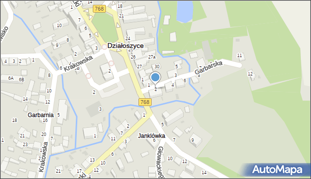 Działoszyce, Garbarska, 2, mapa Działoszyce