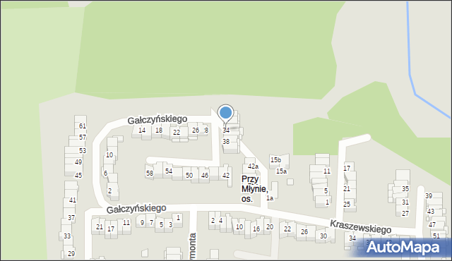 Elbląg, Gałczyńskiego Konstantego Ildefonsa, 34, mapa Elbląga