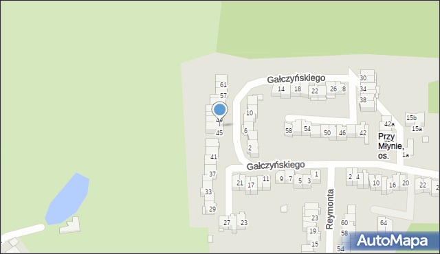 Elbląg, Gałczyńskiego Konstantego Ildefonsa, 47, mapa Elbląga
