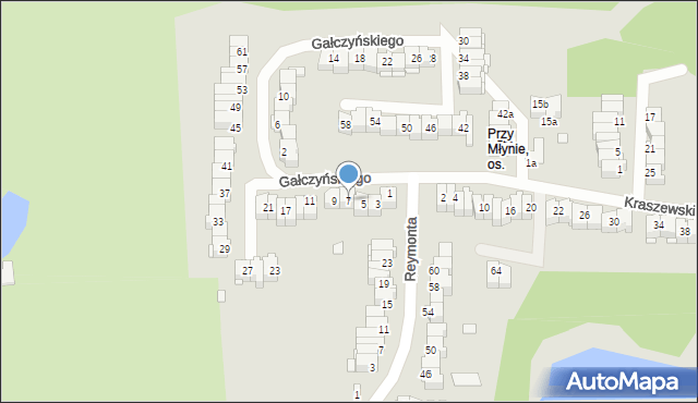 Elbląg, Gałczyńskiego Konstantego Ildefonsa, 7, mapa Elbląga