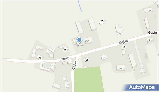 Gąbin, Gąbin, 24b, mapa Gąbin