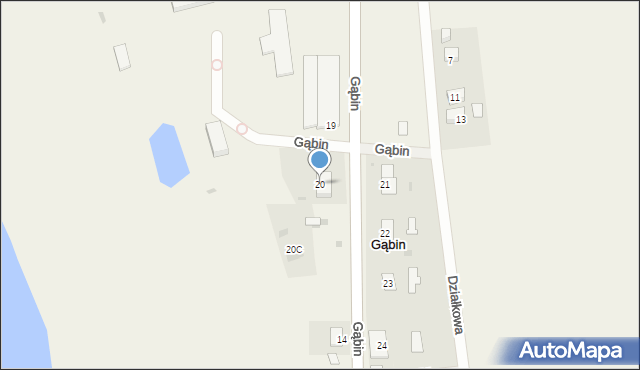 Gąbin, Gąbin, 20, mapa Gąbin