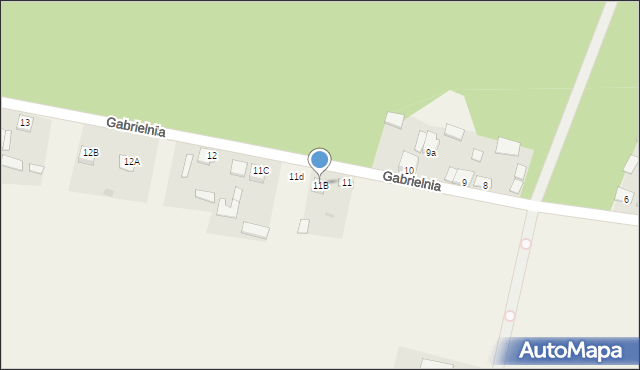 Gabrielnia, Gabrielnia, 11B, mapa Gabrielnia