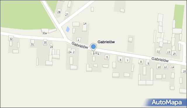 Gabrielów, Gabrielów, 3, mapa Gabrielów