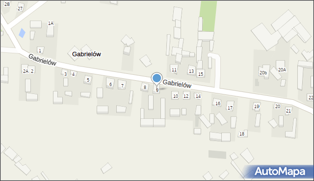 Gabrielów, Gabrielów, 9, mapa Gabrielów