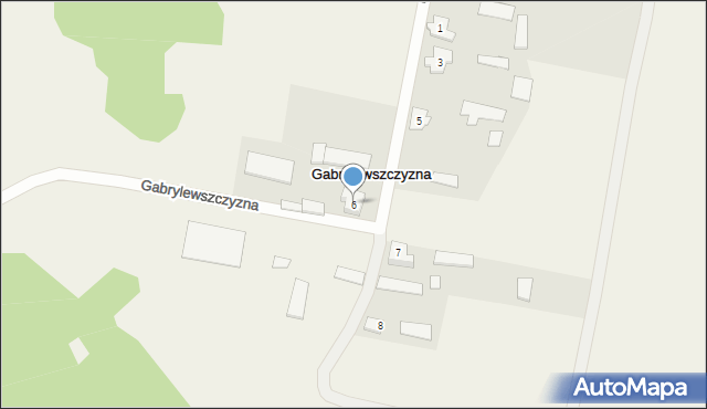 Gabrylewszczyzna, Gabrylewszczyzna, 6, mapa Gabrylewszczyzna