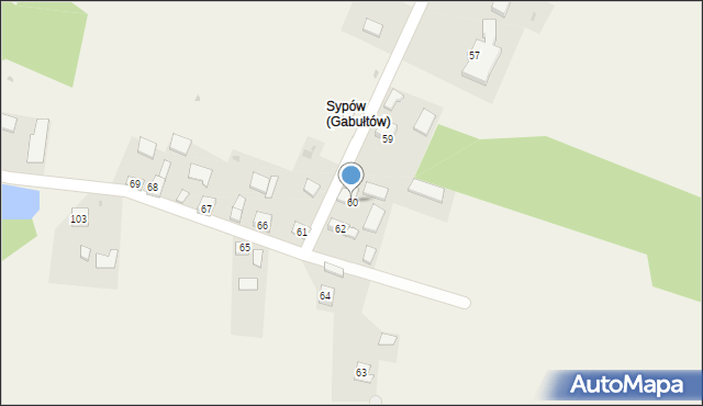 Gabułtów, Gabułtów, 60, mapa Gabułtów