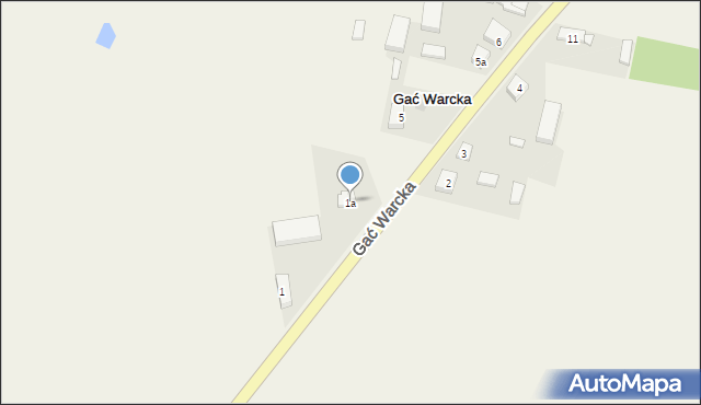 Gać Warcka, Gać Warcka, 1a, mapa Gać Warcka