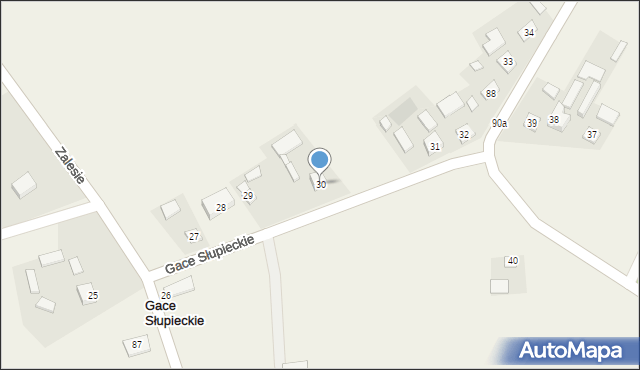 Gace Słupieckie, Gace Słupieckie, 30, mapa Gace Słupieckie