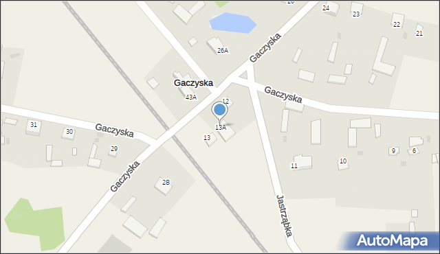 Gaczyska, Gaczyska, 13A, mapa Gaczyska