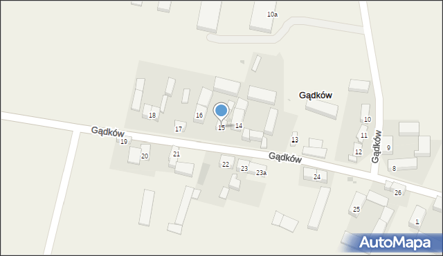 Gądków, Gądków, 15, mapa Gądków