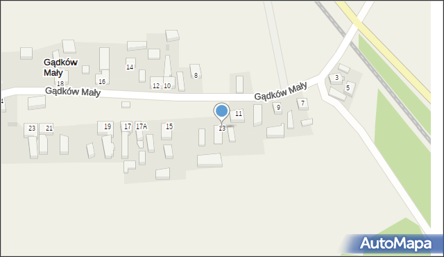 Gądków Mały, Gądków Mały, 13, mapa Gądków Mały
