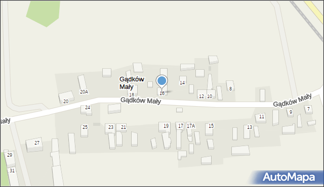 Gądków Mały, Gądków Mały, 16, mapa Gądków Mały