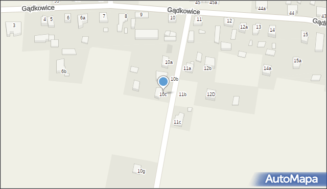 Gądkowice, Gądkowice, 10c, mapa Gądkowice