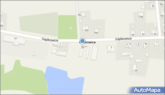 Gądkowice, Gądkowice, 2a, mapa Gądkowice