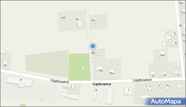 Gądkowice, Gądkowice, 55c, mapa Gądkowice