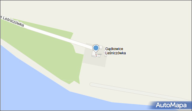 Gądkowice Leśniczówka, Gądkowice Leśniczówka, 1, mapa Gądkowice Leśniczówka