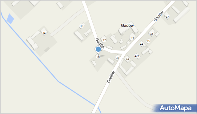 Gadów, Gadów, 36, mapa Gadów