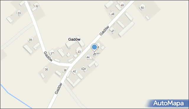 Gadów, Gadów, 45, mapa Gadów