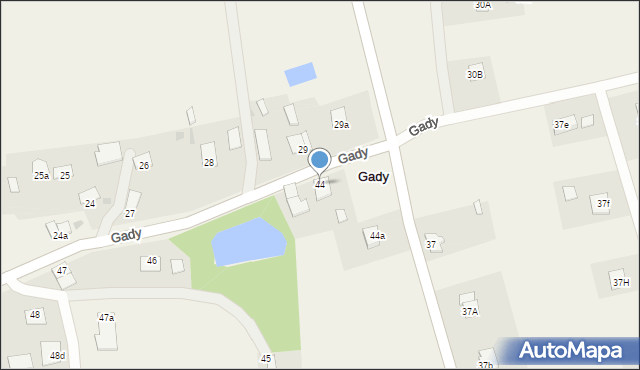 Gady, Gady, 44, mapa Gady