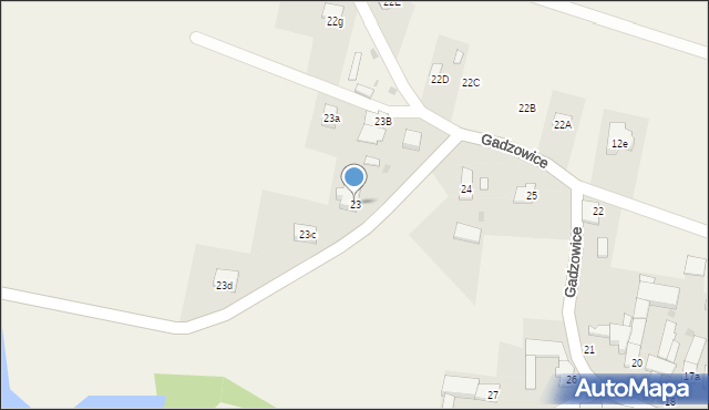 Gadzowice, Gadzowice, 23, mapa Gadzowice