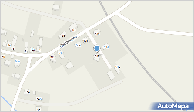 Gadzowice, Gadzowice, 53f, mapa Gadzowice