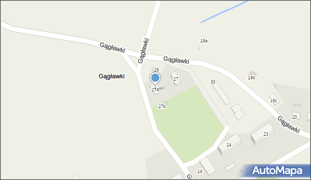Gągławki, Gągławki, 27A, mapa Gągławki