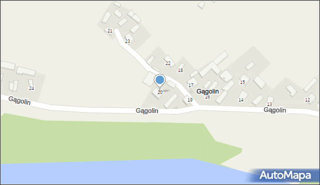 Gągolin, Gągolin, 20, mapa Gągolin