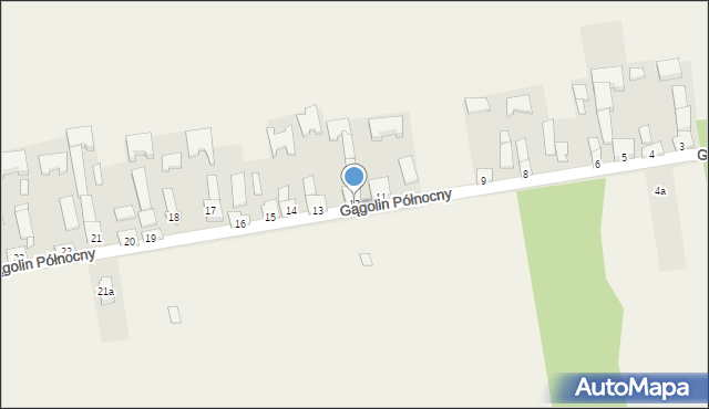 Gągolin Północny, Gągolin Północny, 12, mapa Gągolin Północny