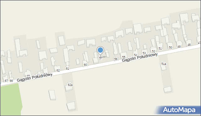 Gągolin Południowy, Gągolin Południowy, 57, mapa Gągolin Południowy