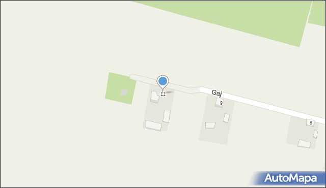 Gaj, Gaj, 11, mapa Gaj