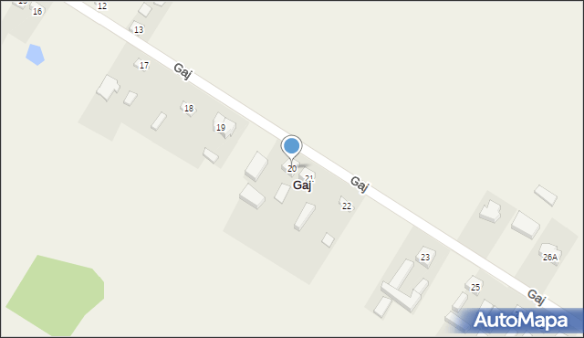 Gaj, Gaj, 20, mapa Gaj