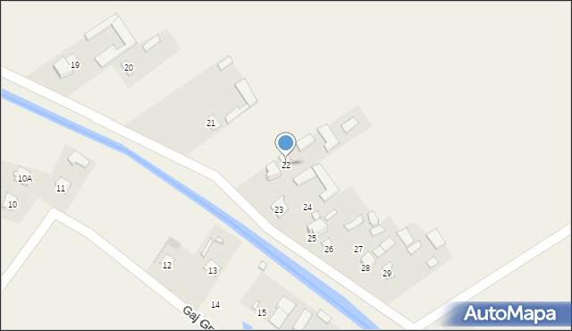 Gaj Gruszczański, Gaj Gruszczański, 22, mapa Gaj Gruszczański