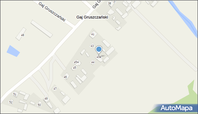 Gaj Gruszczański, Gaj Gruszczański, 43a, mapa Gaj Gruszczański