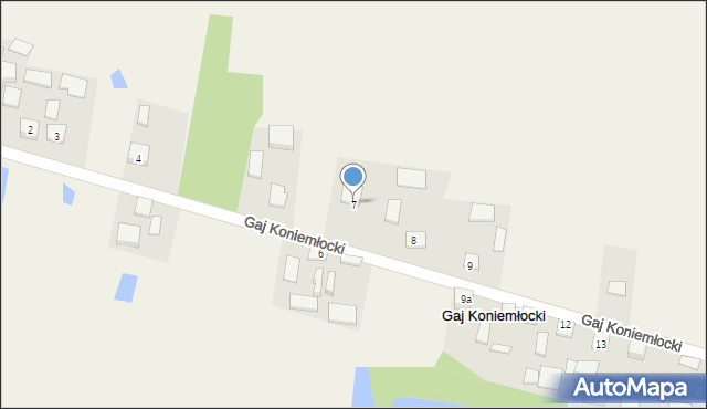 Gaj Koniemłocki, Gaj Koniemłocki, 7, mapa Gaj Koniemłocki