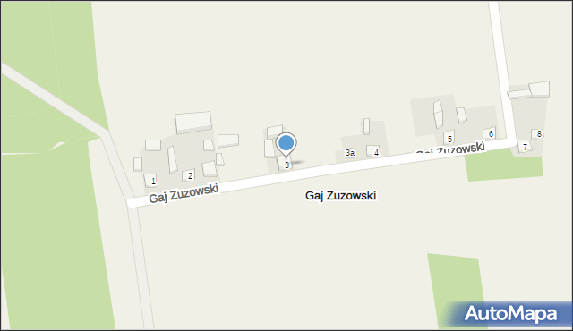 Gaj Zuzowski, Gaj Zuzowski, 3, mapa Gaj Zuzowski