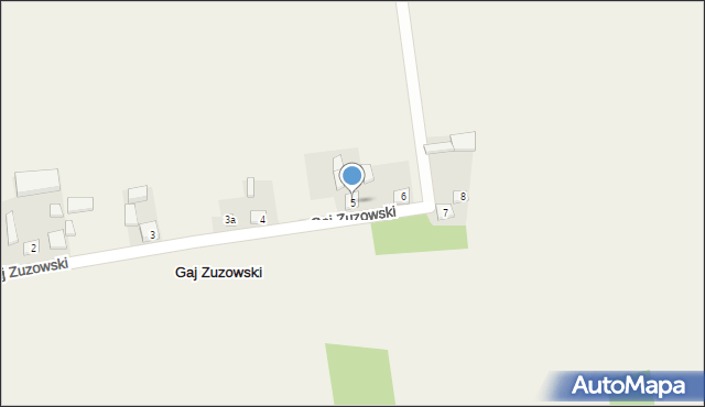 Gaj Zuzowski, Gaj Zuzowski, 5, mapa Gaj Zuzowski