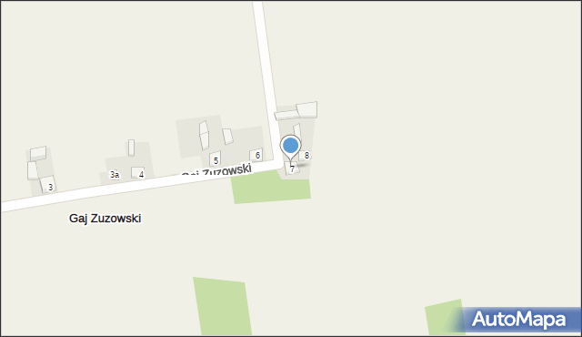 Gaj Zuzowski, Gaj Zuzowski, 7, mapa Gaj Zuzowski
