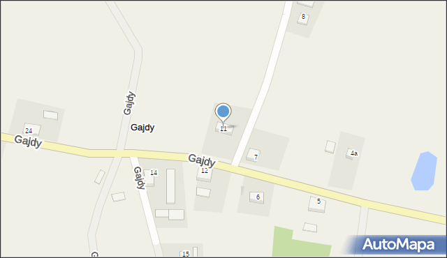 Gajdy, Gajdy, 11, mapa Gajdy