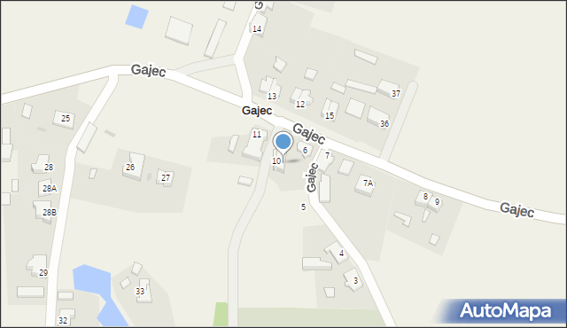 Gajec, Gajec, 10/2, mapa Gajec