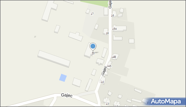 Gajec, Gajec, 20, mapa Gajec