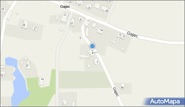 Gajec, Gajec, 4, mapa Gajec