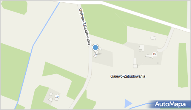 Gajewo, Gajewo-Zabudowania, 17, mapa Gajewo